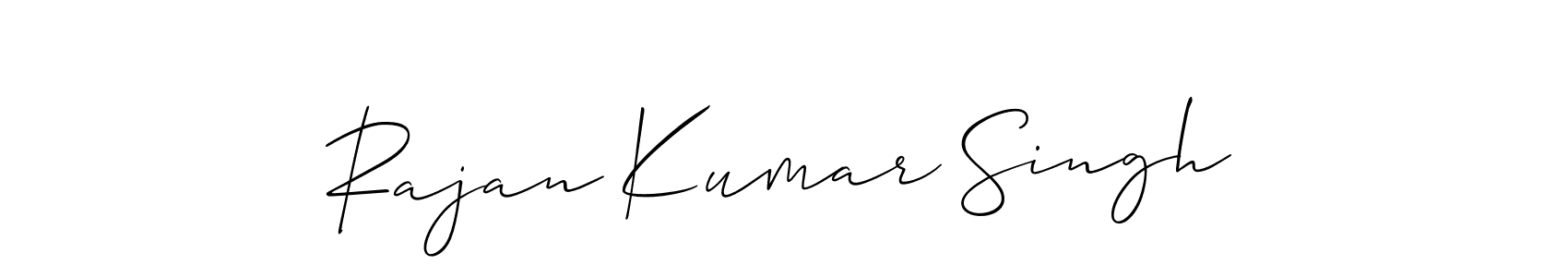 Make a beautiful signature design for name Rajan Kumar Singh. With this signature (Allison_Script) style, you can create a handwritten signature for free. Rajan Kumar Singh signature style 2 images and pictures png