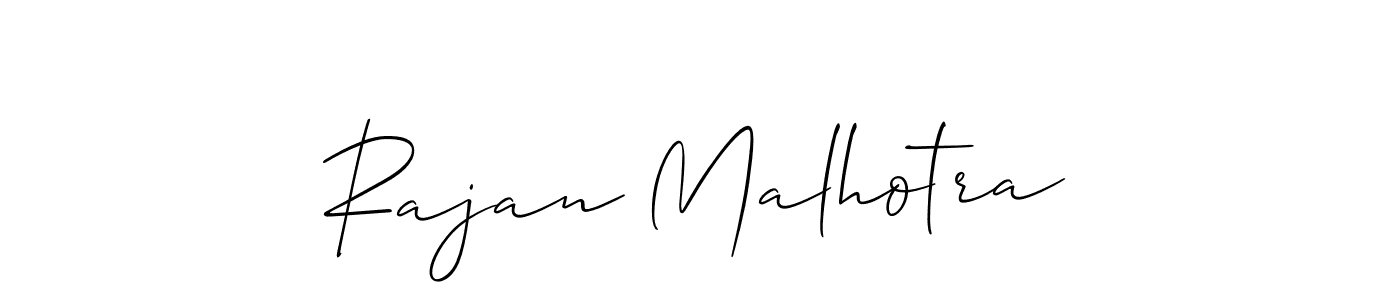 Create a beautiful signature design for name Rajan Malhotra. With this signature (Allison_Script) fonts, you can make a handwritten signature for free. Rajan Malhotra signature style 2 images and pictures png