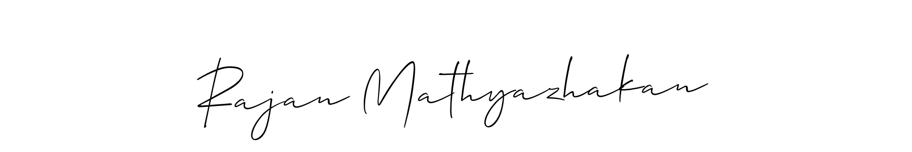 if you are searching for the best signature style for your name Rajan Mathyazhakan. so please give up your signature search. here we have designed multiple signature styles  using Allison_Script. Rajan Mathyazhakan signature style 2 images and pictures png