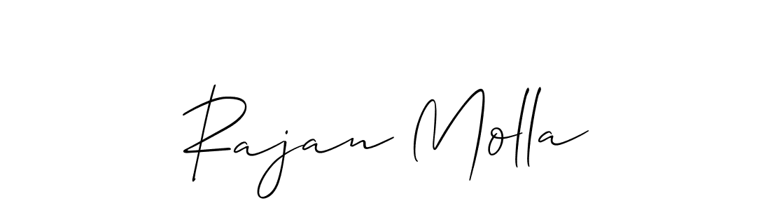 Also we have Rajan Molla name is the best signature style. Create professional handwritten signature collection using Allison_Script autograph style. Rajan Molla signature style 2 images and pictures png