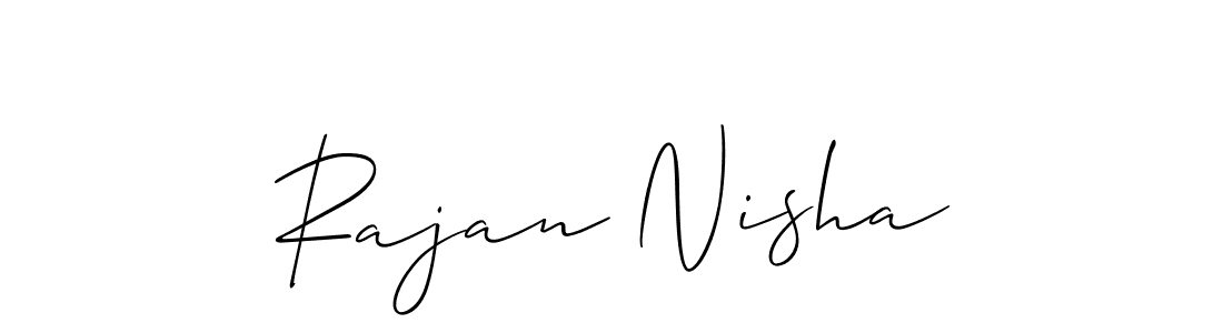 Also You can easily find your signature by using the search form. We will create Rajan Nisha name handwritten signature images for you free of cost using Allison_Script sign style. Rajan Nisha signature style 2 images and pictures png