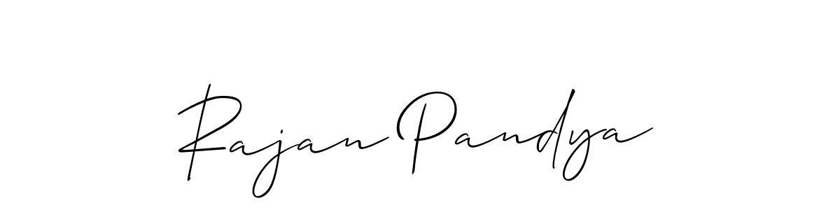 Also You can easily find your signature by using the search form. We will create Rajan Pandya name handwritten signature images for you free of cost using Allison_Script sign style. Rajan Pandya signature style 2 images and pictures png