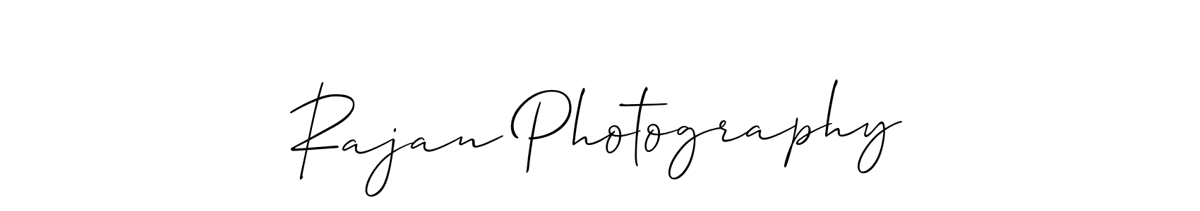 Rajan Photography stylish signature style. Best Handwritten Sign (Allison_Script) for my name. Handwritten Signature Collection Ideas for my name Rajan Photography. Rajan Photography signature style 2 images and pictures png