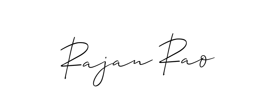 Design your own signature with our free online signature maker. With this signature software, you can create a handwritten (Allison_Script) signature for name Rajan Rao. Rajan Rao signature style 2 images and pictures png