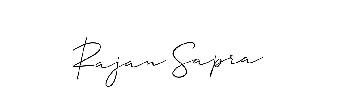 You should practise on your own different ways (Allison_Script) to write your name (Rajan Sapra) in signature. don't let someone else do it for you. Rajan Sapra signature style 2 images and pictures png