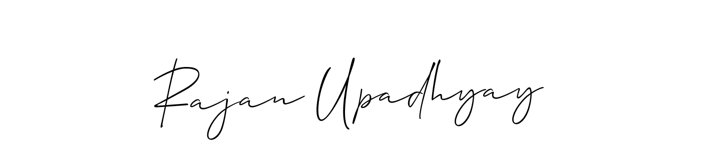 Use a signature maker to create a handwritten signature online. With this signature software, you can design (Allison_Script) your own signature for name Rajan Upadhyay. Rajan Upadhyay signature style 2 images and pictures png