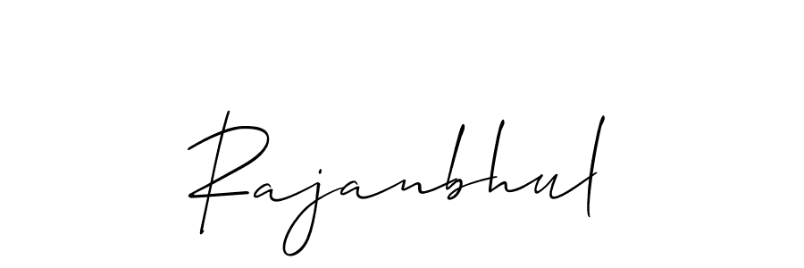 Also You can easily find your signature by using the search form. We will create Rajanbhul name handwritten signature images for you free of cost using Allison_Script sign style. Rajanbhul signature style 2 images and pictures png