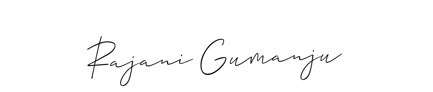 Also we have Rajani Gumanju name is the best signature style. Create professional handwritten signature collection using Allison_Script autograph style. Rajani Gumanju signature style 2 images and pictures png