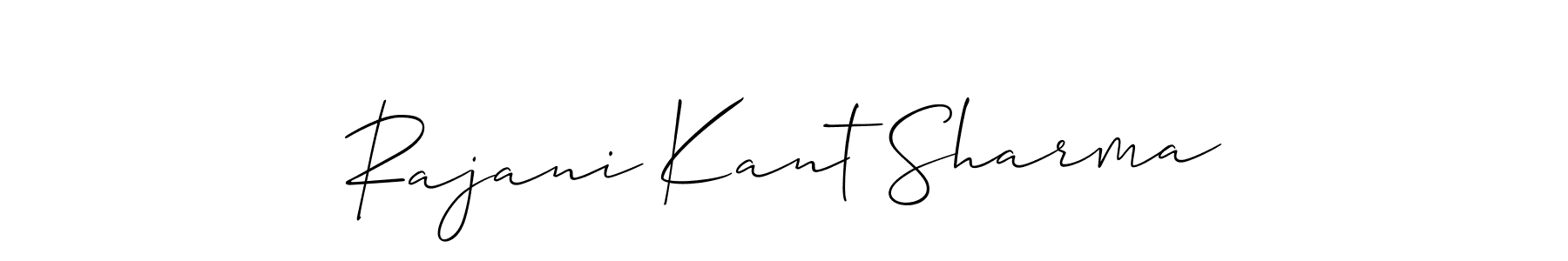 Use a signature maker to create a handwritten signature online. With this signature software, you can design (Allison_Script) your own signature for name Rajani Kant Sharma. Rajani Kant Sharma signature style 2 images and pictures png