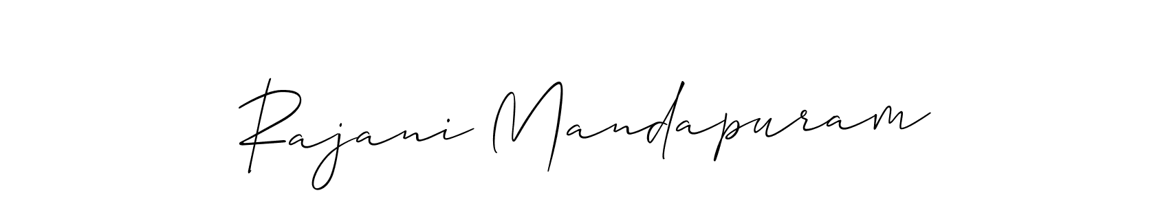 Once you've used our free online signature maker to create your best signature Allison_Script style, it's time to enjoy all of the benefits that Rajani Mandapuram name signing documents. Rajani Mandapuram signature style 2 images and pictures png