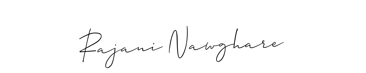 Allison_Script is a professional signature style that is perfect for those who want to add a touch of class to their signature. It is also a great choice for those who want to make their signature more unique. Get Rajani Nawghare name to fancy signature for free. Rajani Nawghare signature style 2 images and pictures png