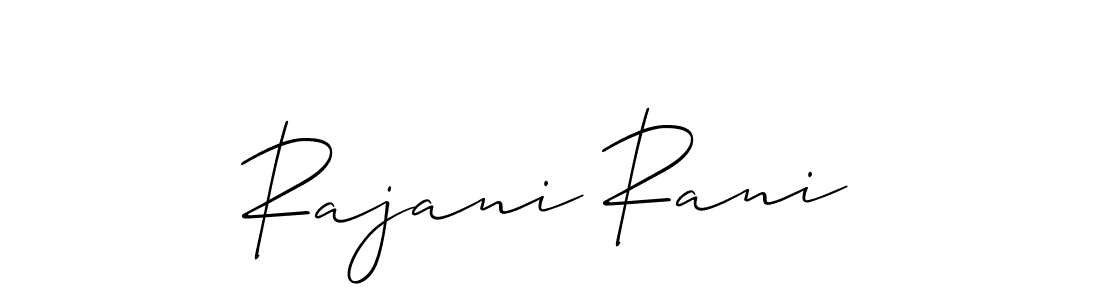 Also we have Rajani Rani name is the best signature style. Create professional handwritten signature collection using Allison_Script autograph style. Rajani Rani signature style 2 images and pictures png