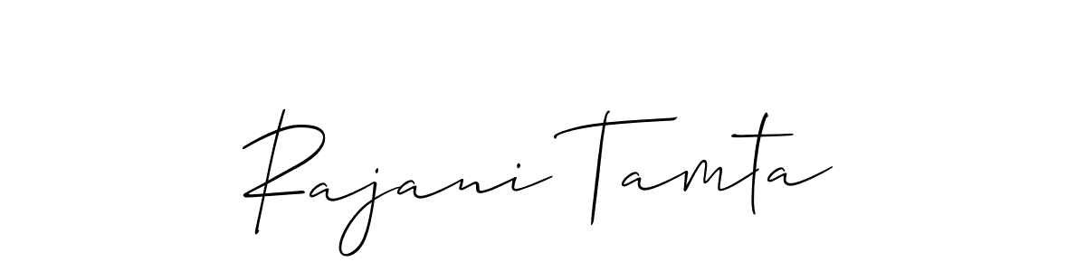 How to Draw Rajani Tamta signature style? Allison_Script is a latest design signature styles for name Rajani Tamta. Rajani Tamta signature style 2 images and pictures png