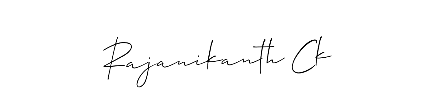 Make a beautiful signature design for name Rajanikanth Ck. With this signature (Allison_Script) style, you can create a handwritten signature for free. Rajanikanth Ck signature style 2 images and pictures png