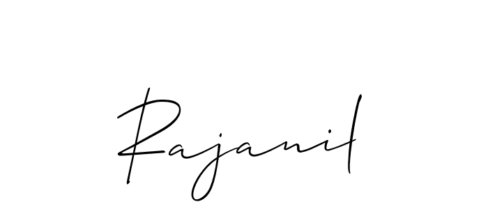 It looks lik you need a new signature style for name Rajanil. Design unique handwritten (Allison_Script) signature with our free signature maker in just a few clicks. Rajanil signature style 2 images and pictures png