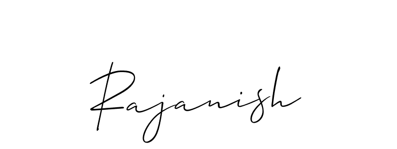 if you are searching for the best signature style for your name Rajanish. so please give up your signature search. here we have designed multiple signature styles  using Allison_Script. Rajanish signature style 2 images and pictures png