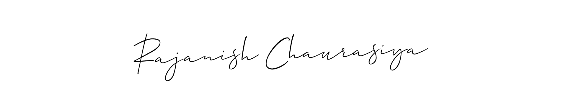 Make a beautiful signature design for name Rajanish Chaurasiya. With this signature (Allison_Script) style, you can create a handwritten signature for free. Rajanish Chaurasiya signature style 2 images and pictures png