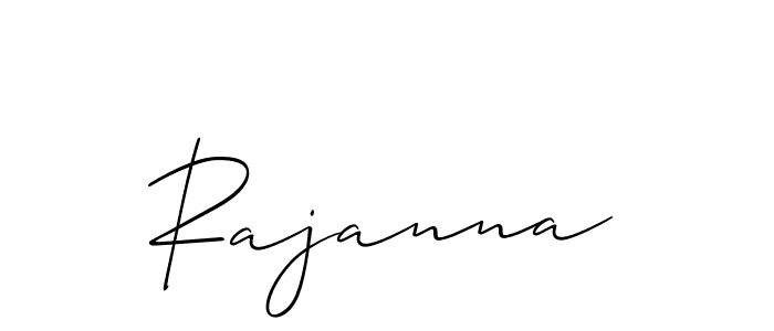 How to make Rajanna signature? Allison_Script is a professional autograph style. Create handwritten signature for Rajanna name. Rajanna signature style 2 images and pictures png