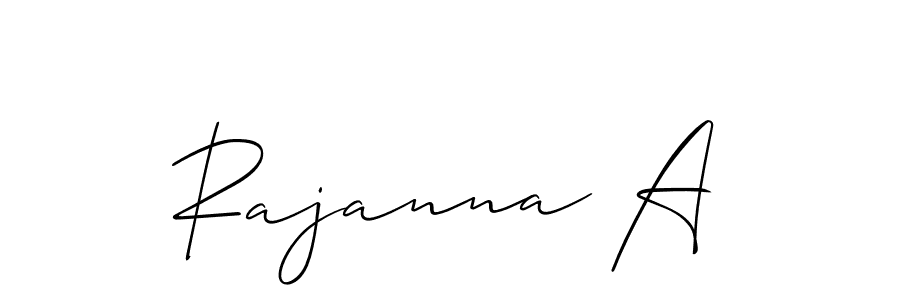 Make a short Rajanna A signature style. Manage your documents anywhere anytime using Allison_Script. Create and add eSignatures, submit forms, share and send files easily. Rajanna A signature style 2 images and pictures png