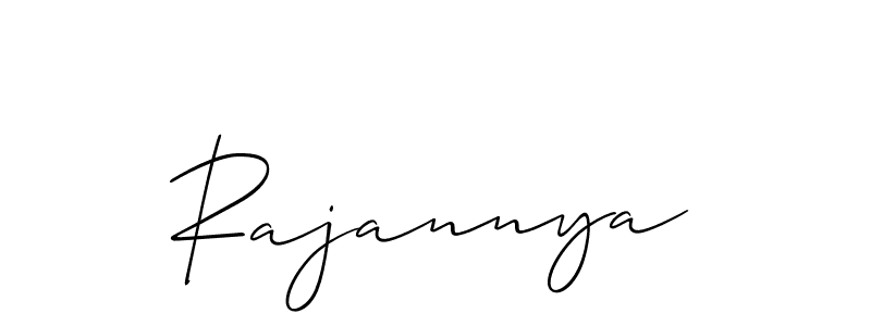 Also we have Rajannya name is the best signature style. Create professional handwritten signature collection using Allison_Script autograph style. Rajannya signature style 2 images and pictures png