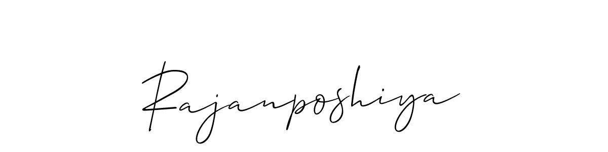 Create a beautiful signature design for name Rajanposhiya. With this signature (Allison_Script) fonts, you can make a handwritten signature for free. Rajanposhiya signature style 2 images and pictures png