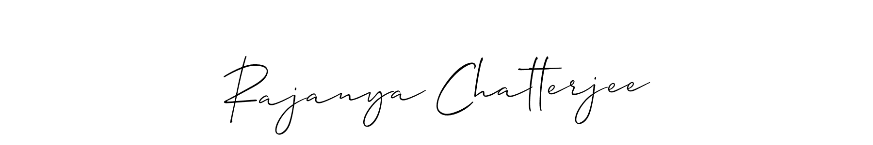 This is the best signature style for the Rajanya Chatterjee name. Also you like these signature font (Allison_Script). Mix name signature. Rajanya Chatterjee signature style 2 images and pictures png