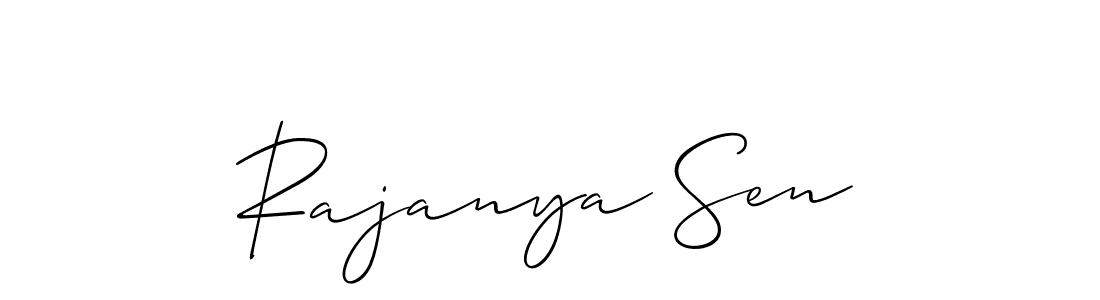 Design your own signature with our free online signature maker. With this signature software, you can create a handwritten (Allison_Script) signature for name Rajanya Sen. Rajanya Sen signature style 2 images and pictures png