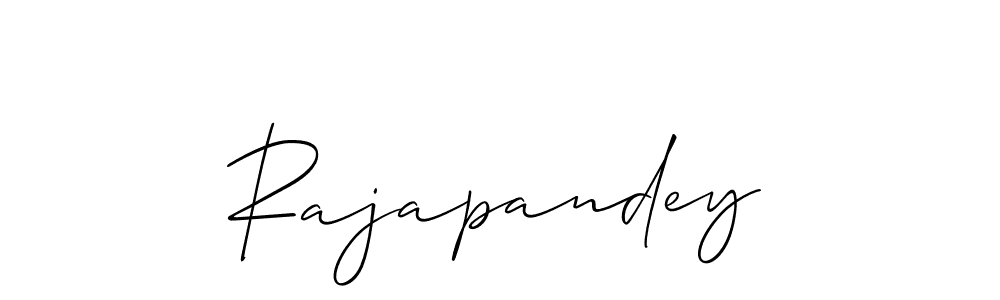 It looks lik you need a new signature style for name Rajapandey. Design unique handwritten (Allison_Script) signature with our free signature maker in just a few clicks. Rajapandey signature style 2 images and pictures png