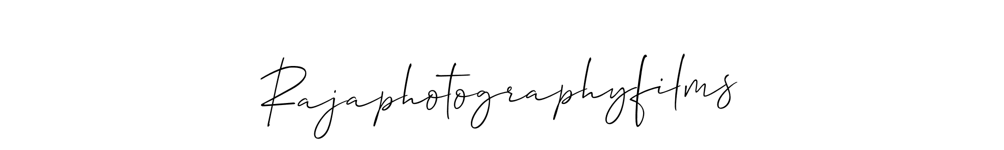 Design your own signature with our free online signature maker. With this signature software, you can create a handwritten (Allison_Script) signature for name Rajaphotographyfilms. Rajaphotographyfilms signature style 2 images and pictures png