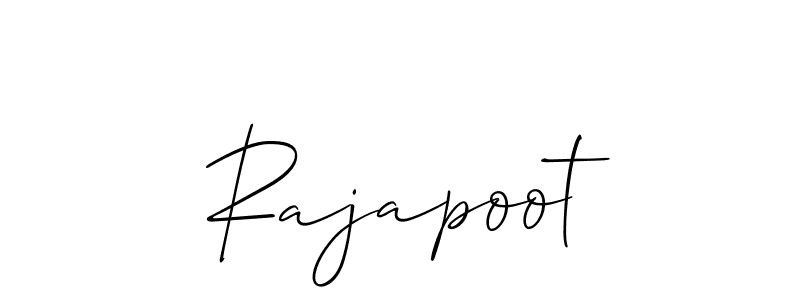 Create a beautiful signature design for name Rajapoot. With this signature (Allison_Script) fonts, you can make a handwritten signature for free. Rajapoot signature style 2 images and pictures png