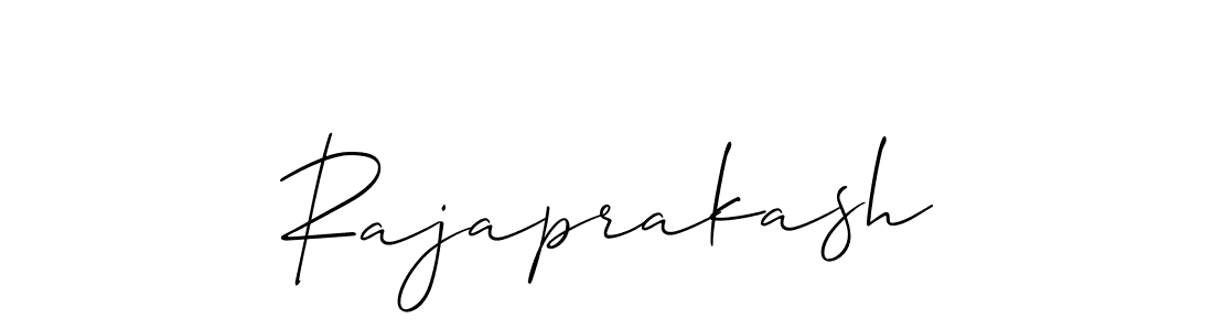 Create a beautiful signature design for name Rajaprakash. With this signature (Allison_Script) fonts, you can make a handwritten signature for free. Rajaprakash signature style 2 images and pictures png