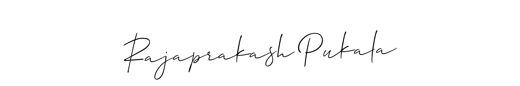 Create a beautiful signature design for name Rajaprakash Pukala. With this signature (Allison_Script) fonts, you can make a handwritten signature for free. Rajaprakash Pukala signature style 2 images and pictures png