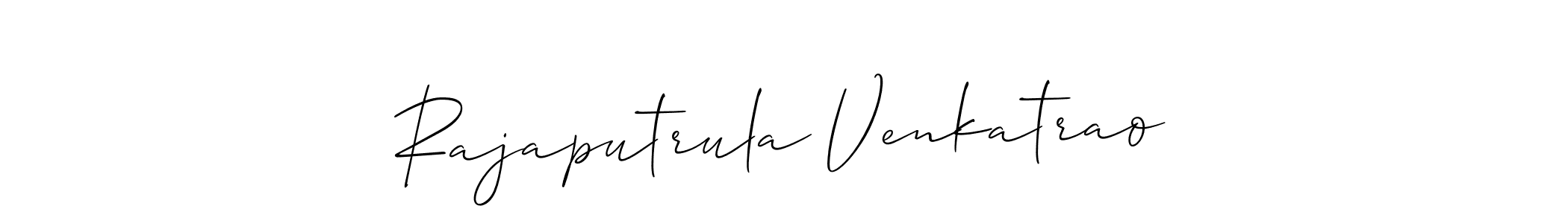 Rajaputrula Venkatrao stylish signature style. Best Handwritten Sign (Allison_Script) for my name. Handwritten Signature Collection Ideas for my name Rajaputrula Venkatrao. Rajaputrula Venkatrao signature style 2 images and pictures png