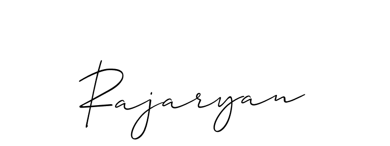 Design your own signature with our free online signature maker. With this signature software, you can create a handwritten (Allison_Script) signature for name Rajaryan. Rajaryan signature style 2 images and pictures png