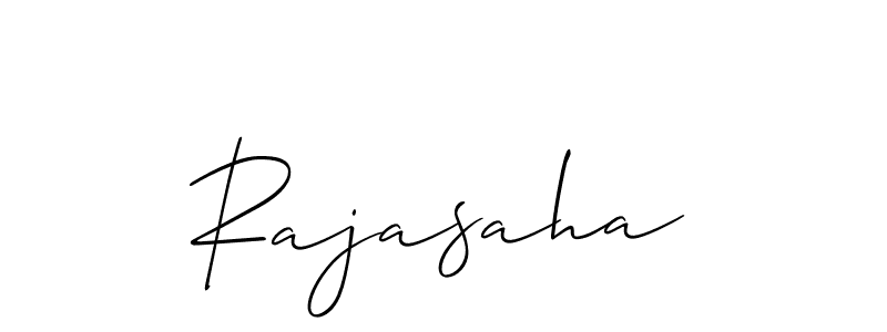 How to make Rajasaha name signature. Use Allison_Script style for creating short signs online. This is the latest handwritten sign. Rajasaha signature style 2 images and pictures png