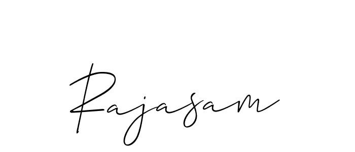 Make a beautiful signature design for name Rajasam. With this signature (Allison_Script) style, you can create a handwritten signature for free. Rajasam signature style 2 images and pictures png