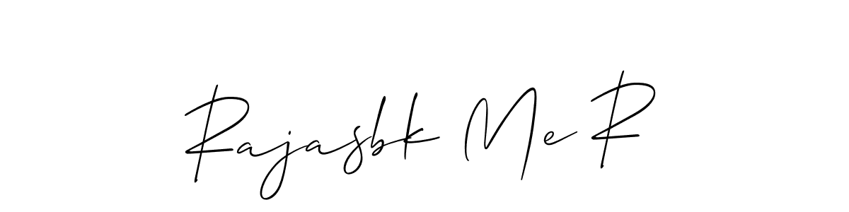 Use a signature maker to create a handwritten signature online. With this signature software, you can design (Allison_Script) your own signature for name Rajasbk Me R. Rajasbk Me R signature style 2 images and pictures png