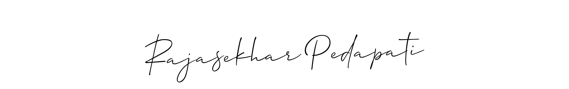 How to Draw Rajasekhar Pedapati signature style? Allison_Script is a latest design signature styles for name Rajasekhar Pedapati. Rajasekhar Pedapati signature style 2 images and pictures png