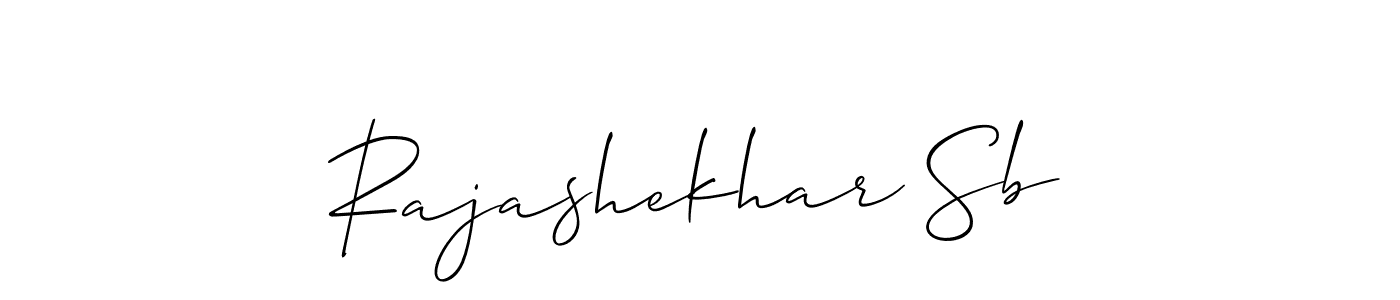 Use a signature maker to create a handwritten signature online. With this signature software, you can design (Allison_Script) your own signature for name Rajashekhar Sb. Rajashekhar Sb signature style 2 images and pictures png