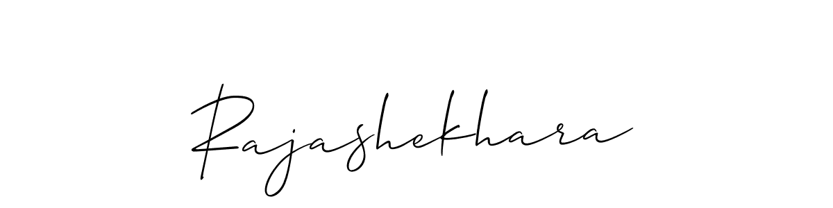 Use a signature maker to create a handwritten signature online. With this signature software, you can design (Allison_Script) your own signature for name Rajashekhara. Rajashekhara signature style 2 images and pictures png