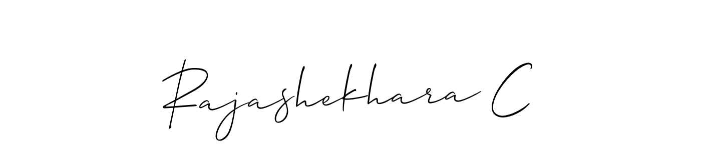 Make a beautiful signature design for name Rajashekhara C. With this signature (Allison_Script) style, you can create a handwritten signature for free. Rajashekhara C signature style 2 images and pictures png