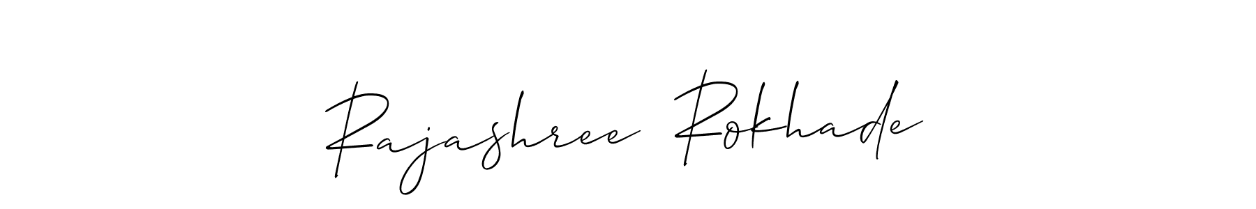 Design your own signature with our free online signature maker. With this signature software, you can create a handwritten (Allison_Script) signature for name Rajashree  Rokhade. Rajashree  Rokhade signature style 2 images and pictures png