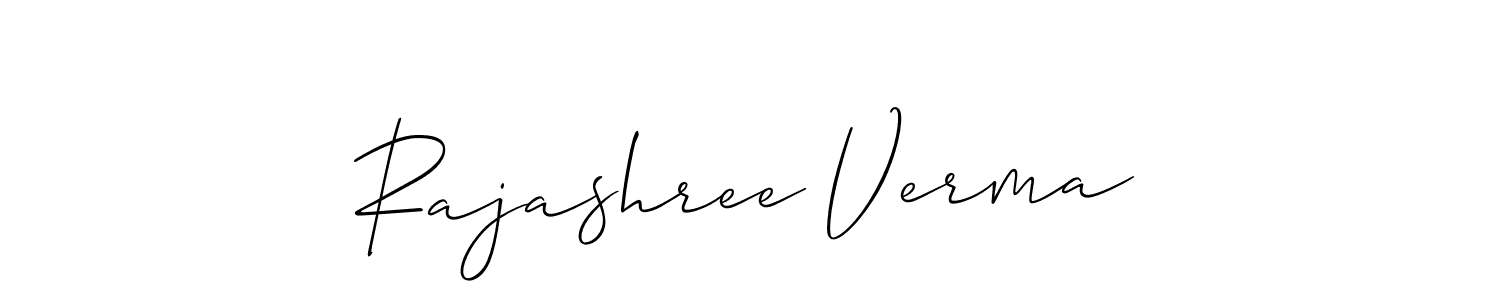 Make a short Rajashree Verma signature style. Manage your documents anywhere anytime using Allison_Script. Create and add eSignatures, submit forms, share and send files easily. Rajashree Verma signature style 2 images and pictures png