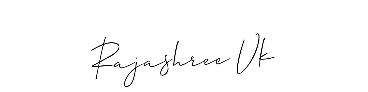 How to Draw Rajashree Vk signature style? Allison_Script is a latest design signature styles for name Rajashree Vk. Rajashree Vk signature style 2 images and pictures png