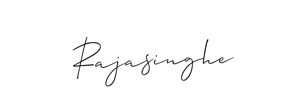 How to make Rajasinghe signature? Allison_Script is a professional autograph style. Create handwritten signature for Rajasinghe name. Rajasinghe signature style 2 images and pictures png