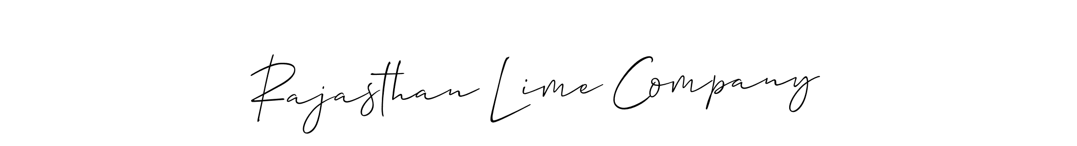 It looks lik you need a new signature style for name Rajasthan Lime Company. Design unique handwritten (Allison_Script) signature with our free signature maker in just a few clicks. Rajasthan Lime Company signature style 2 images and pictures png