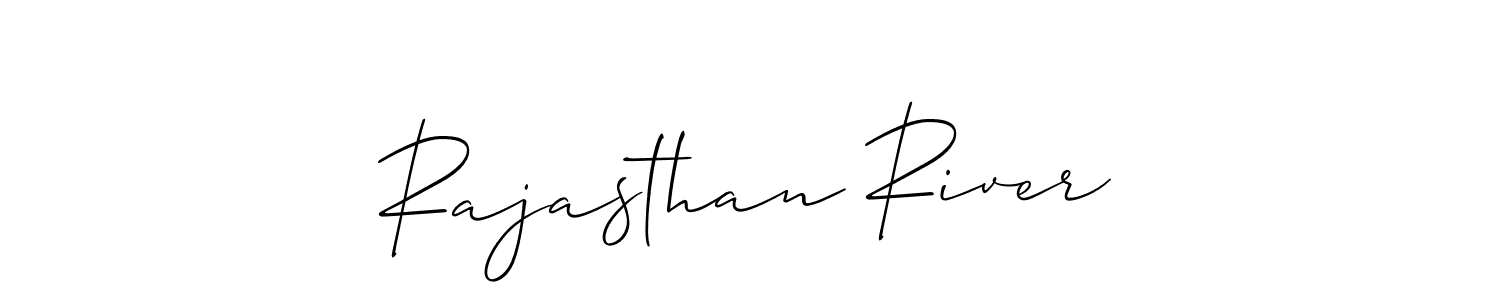 Design your own signature with our free online signature maker. With this signature software, you can create a handwritten (Allison_Script) signature for name Rajasthan River. Rajasthan River signature style 2 images and pictures png