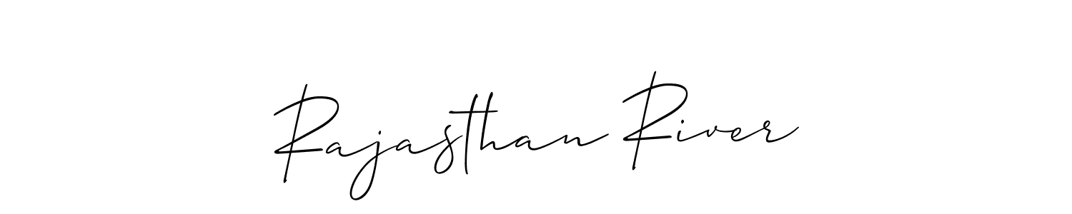 How to make Rajasthan River name signature. Use Allison_Script style for creating short signs online. This is the latest handwritten sign. Rajasthan River signature style 2 images and pictures png
