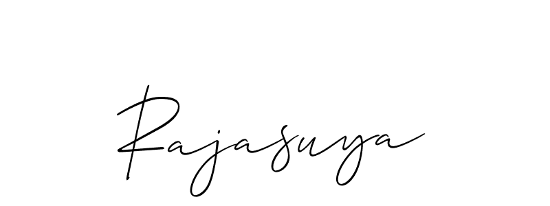 Also we have Rajasuya name is the best signature style. Create professional handwritten signature collection using Allison_Script autograph style. Rajasuya signature style 2 images and pictures png