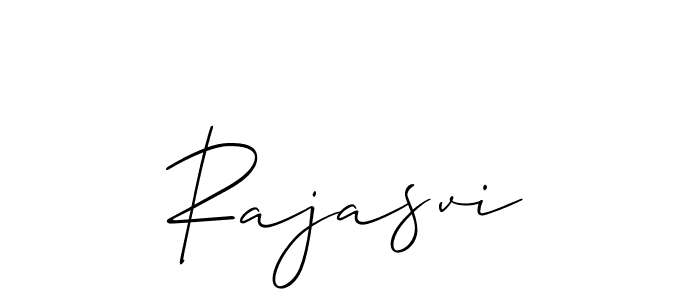 Use a signature maker to create a handwritten signature online. With this signature software, you can design (Allison_Script) your own signature for name Rajasvi. Rajasvi signature style 2 images and pictures png